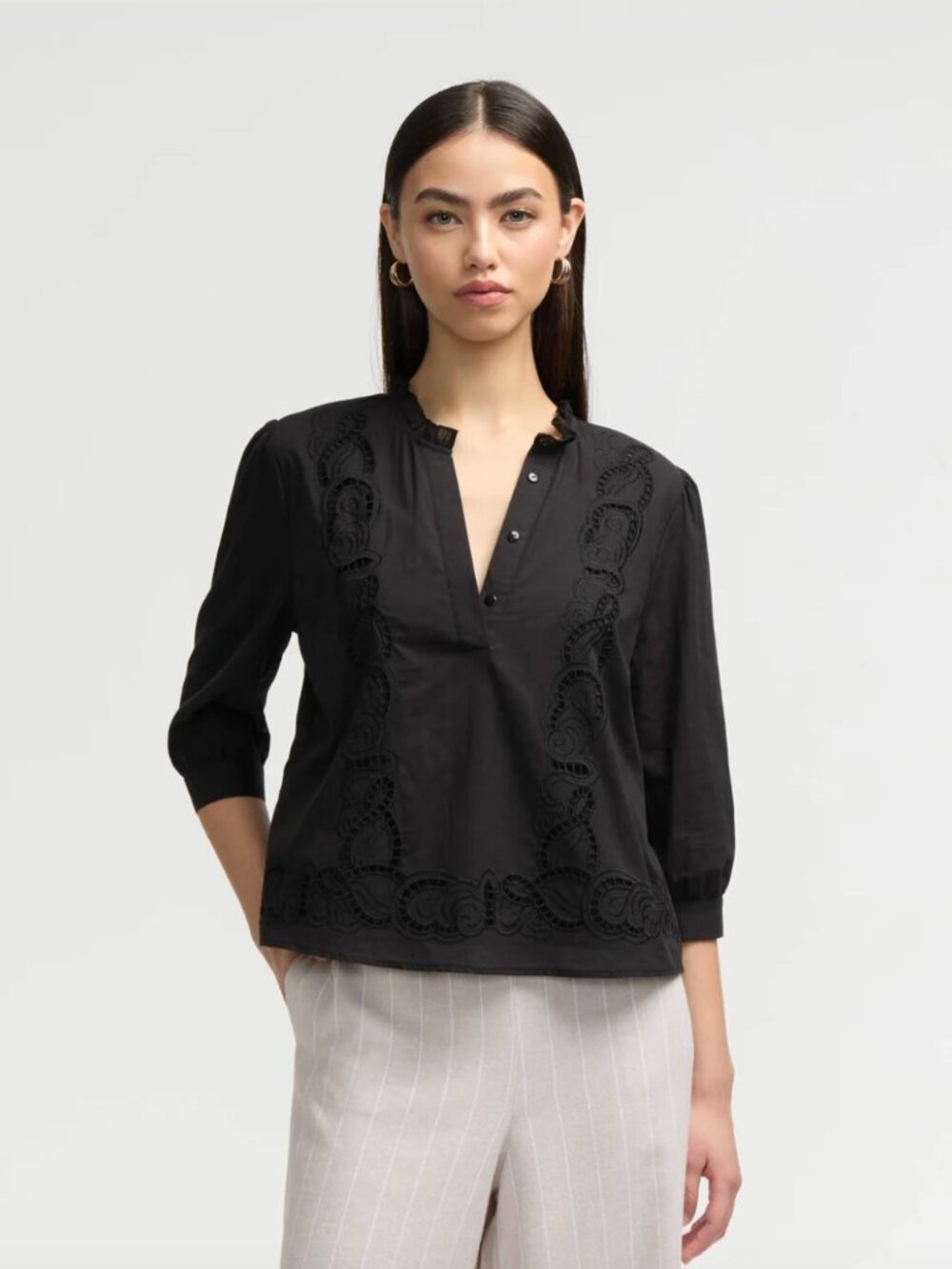 NWT Anthropologie NVLT 100% Cotton Embroidered Blouse, Size S